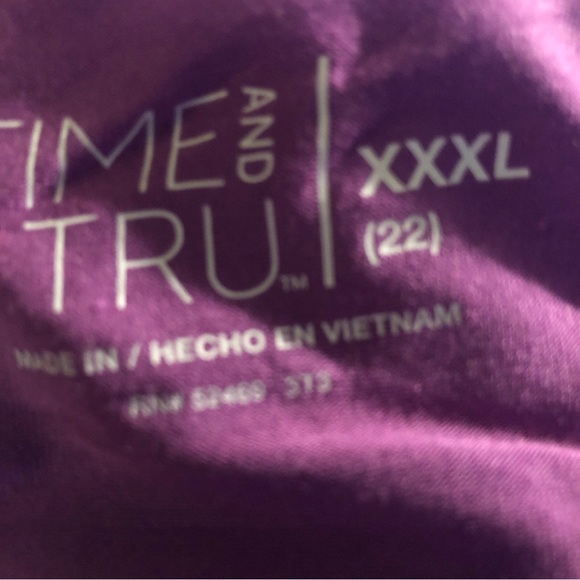 TIME and TRU Womens Tank Top Size XXXL 22 Relaxed Fit Sleeveless Orchid New - Picture 5 of 7